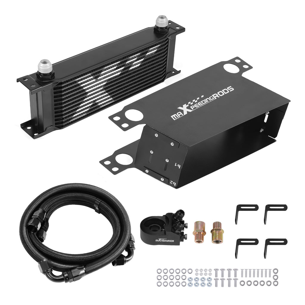 13-Row AN10 Engine Oil Cooler Kit voor Cars Universal Fit Thermostatic Control