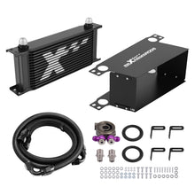 Laad de afbeelding in de galerijviewer, Universal 16 Row Engine Transmission Oil Cooler Kit AN10 Aluminium Thermostat