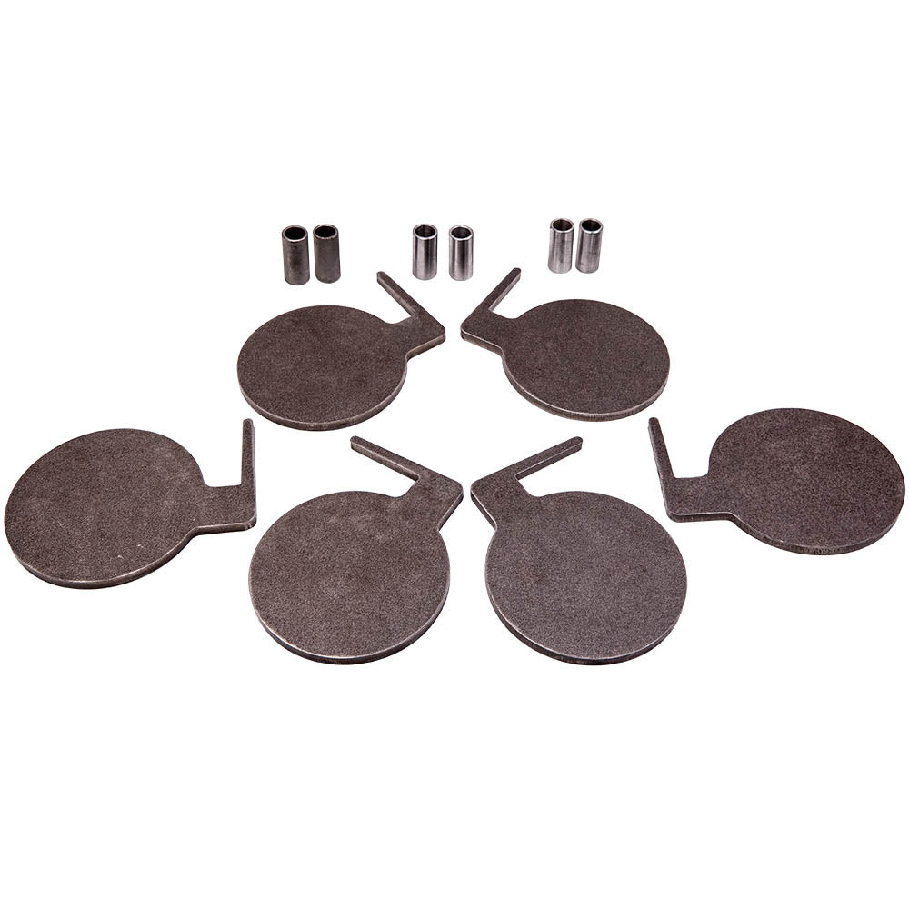 6"x 3/8" Q235 Staal Shooting Range Targets Target Tree Metal Paddles W/ Tubes