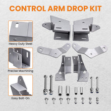 Laad de afbeelding in de galerijviewer, Adjustable Front Track Bar + Control Arm Brackets compatible for Jeep Cherokee XJ 1984-2001