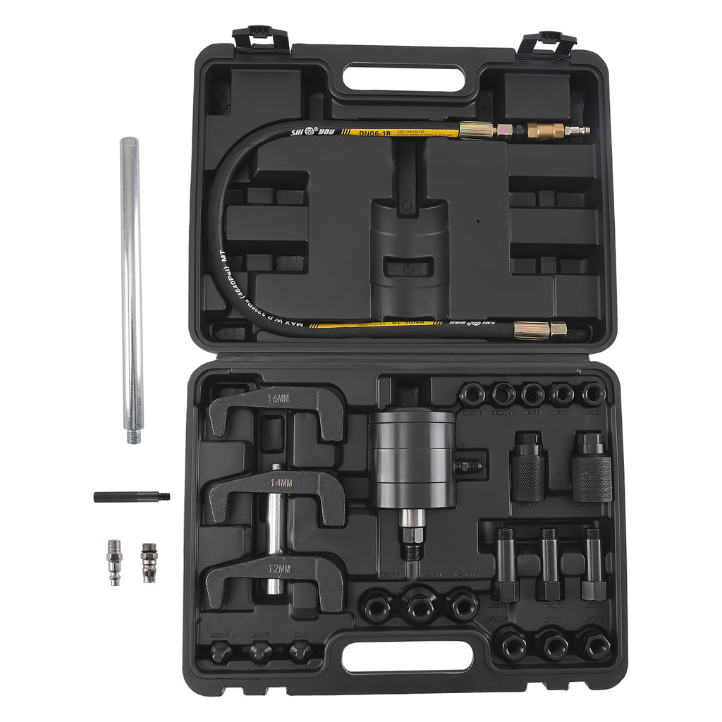 Extractor de Inyectores Diésel con 19 Adaptadores Neumático Profesional