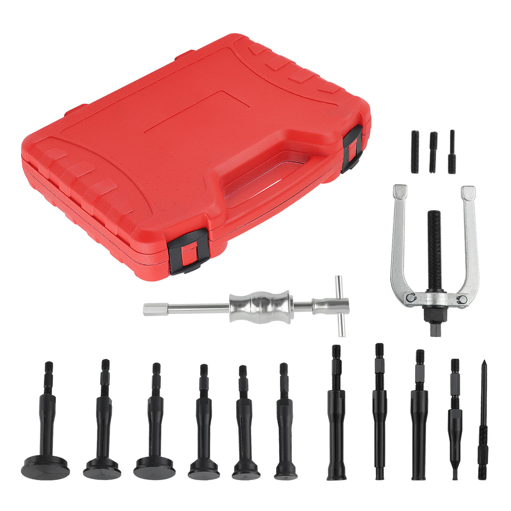 16pcs Inner Bearing Extractor Blind Remover Bushes Puller Slide Hammer Tool Kit