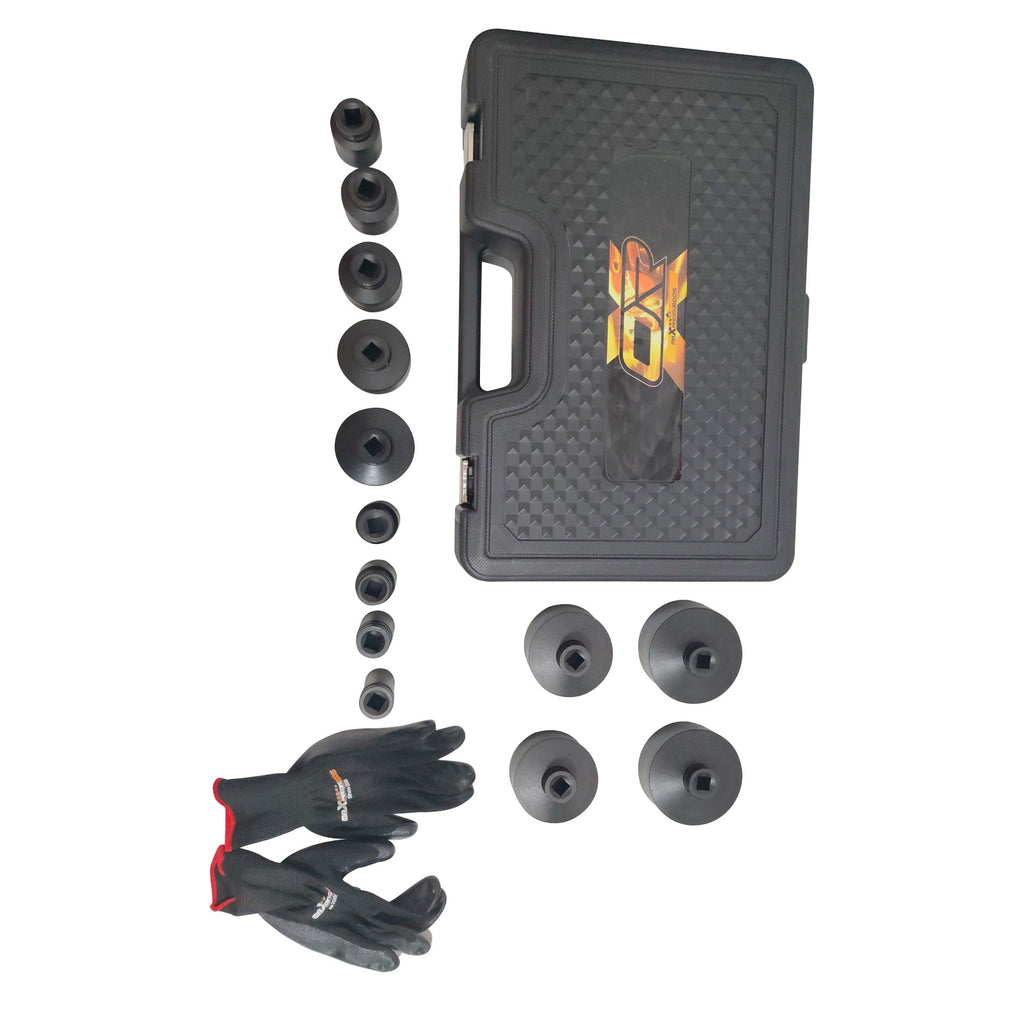 13PC Special Socket Set voor Grooved Nuts Internal Teeth 18-80mm 1/2DR Lock Nuts