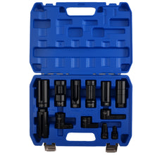 Laad de afbeelding in de galerijviewer, 12Pc Oxygen Sensor Socket Set 1/2 3/8 Drive 22mm 27mm 29mm O2 Tool Kit