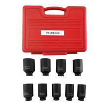 Laad de afbeelding in de galerijviewer, 9 Pcs 1/2 JUEGO DE ENCHUFES DE TUERCA DE EJE Metric 29 - 38mm Impact Socket new