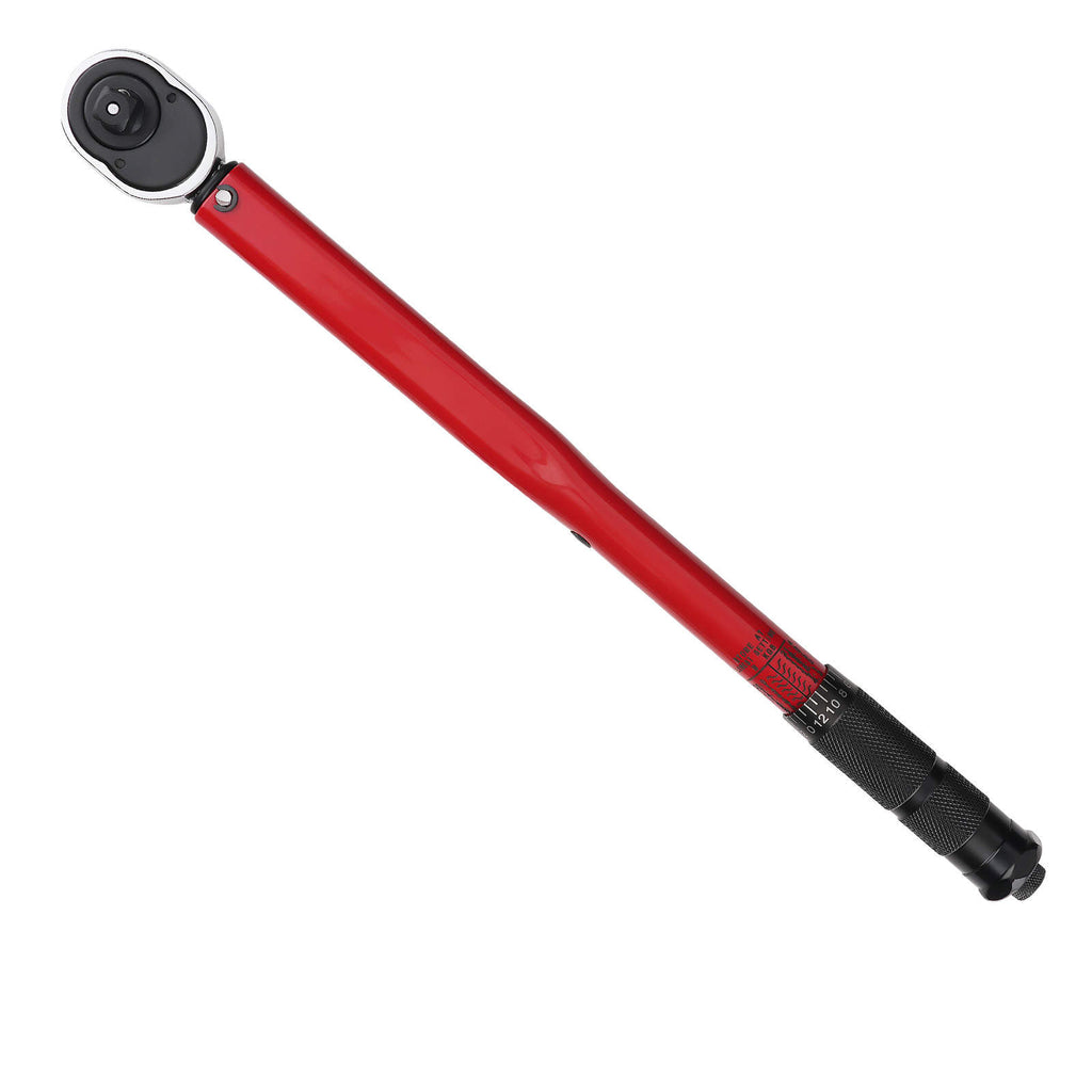 1/2 30-210Nm Torque Wrench Set with Chrome Sockets for Vehicle Wheels 17, 19, and 21mm