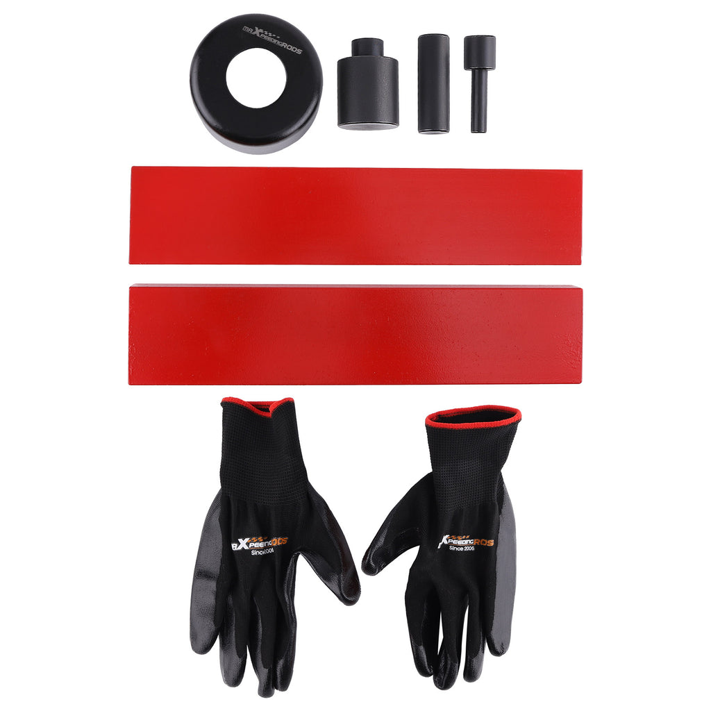 6-Piece Press Accessory Kit voor 50T Hydraulic Press Carbon Steel Plates Punches