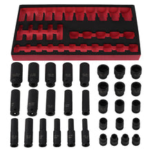Laad de afbeelding in de galerijviewer, 32PC 3/8 DRIVE IMPACT SOCKET SET (STANDARDDEEP) 6 POINT PROFILE