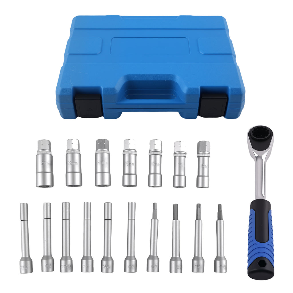 18pcs Shock Absorber Strut Nut Tool Ophanging Strut Nut Removal Tool 1/2''