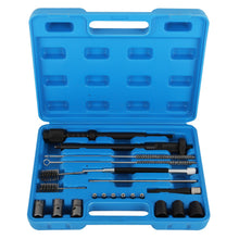 Laad de afbeelding in de galerijviewer, 21pcs Injector Seats Cleaning Set Cutters Guide Seal Puller Brushes Tool Kit Set