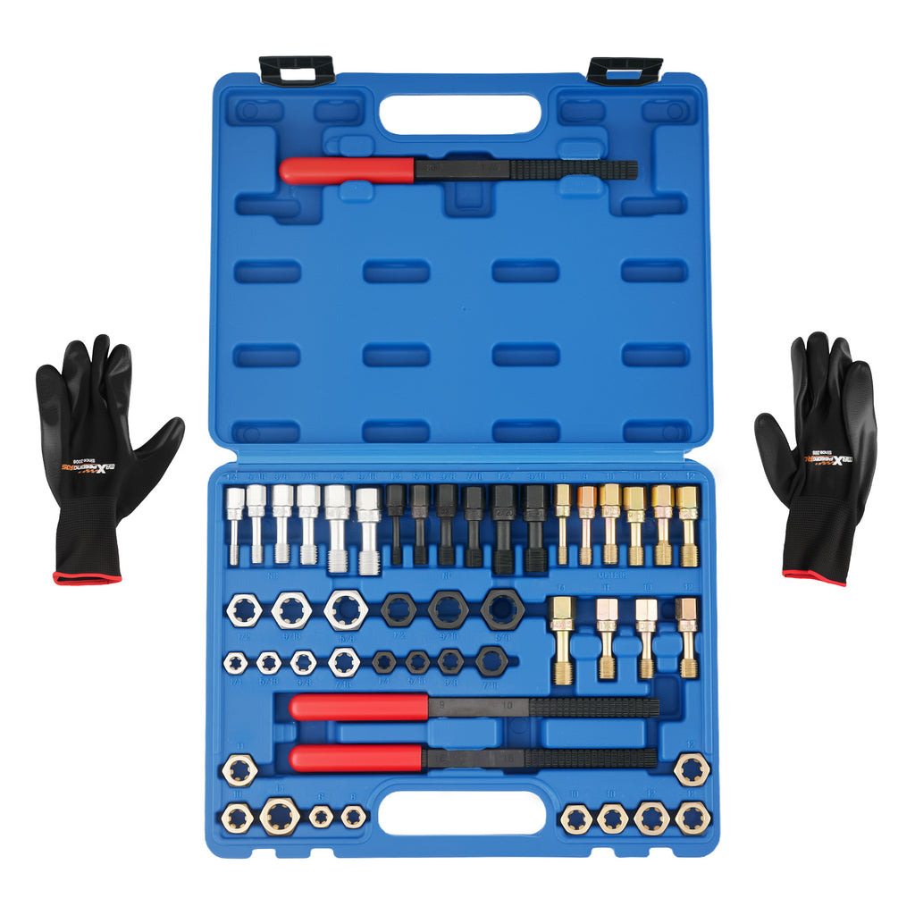 49 Piece Thread Repair Kit UNC UNF Metric Die Set Thread Restorer Universal