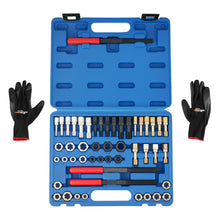 Laad de afbeelding in de galerijviewer, 49 Piece Thread Repair Kit UNC UNF Metric Die Set Thread Restorer Universal