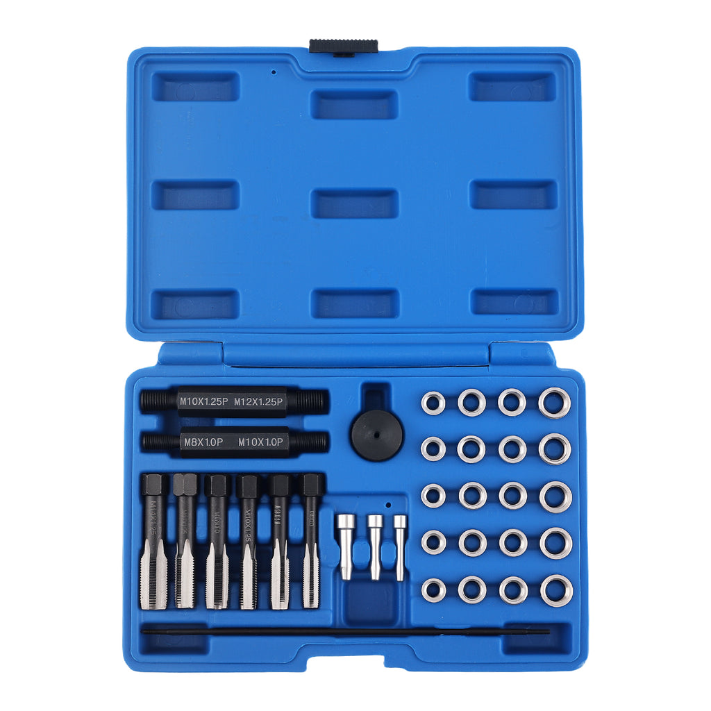 33PCS Glow Plug Thread Repair Tool Kit M12 voor Cylinder Head Thread Chaser Set
