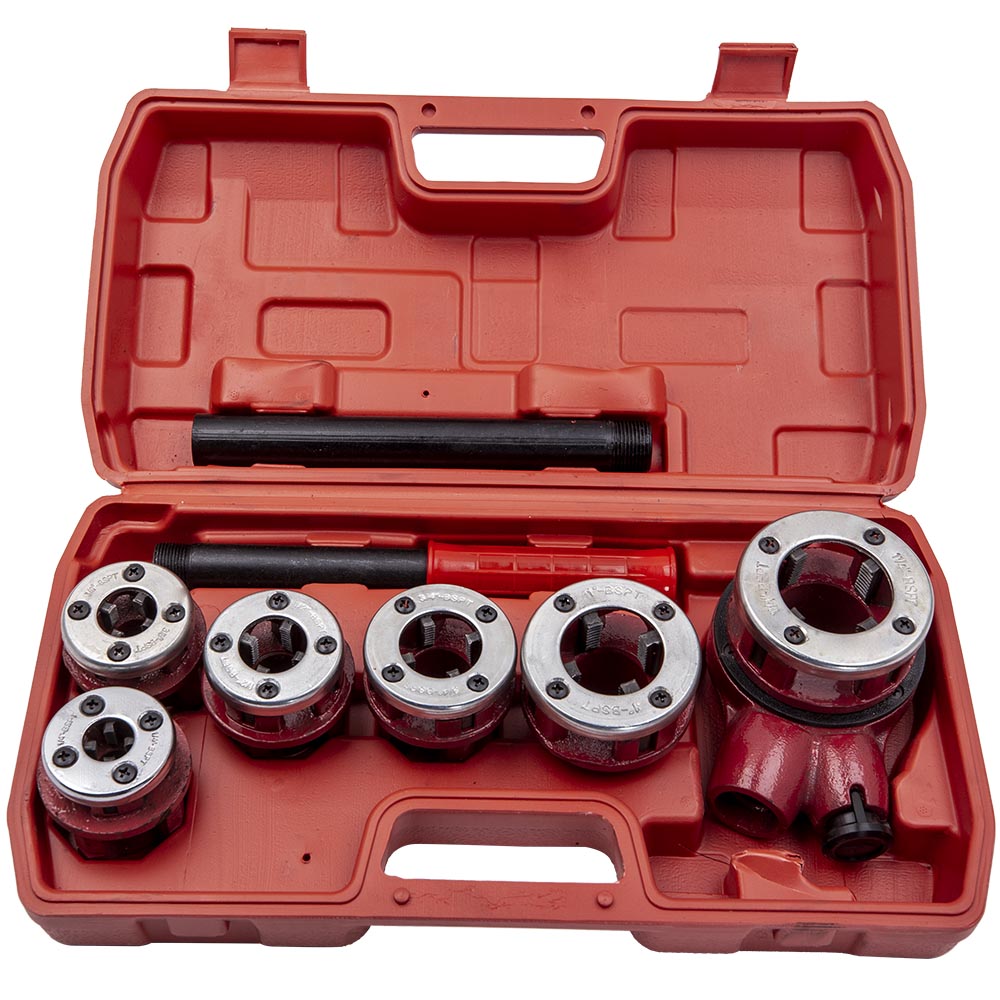 Ratchet pipe threader handle gereedschap set 1/2 3/4