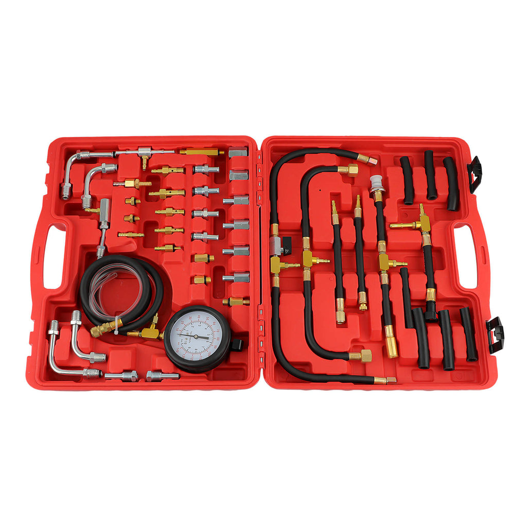 Universal Fuel Injection Gauge Pressure Tester Car System Pump Tool Kit