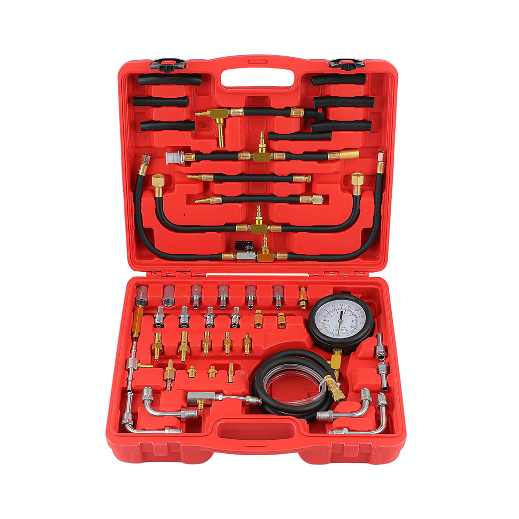Universal Fuel Injection Gauge Pressure Tester Car System Pump Tool Kit