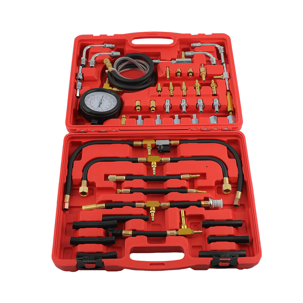 Universal Fuel Injection Gauge Pressure Tester Car System Pump Tool Kit