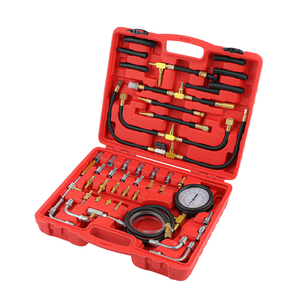 Universal Fuel Injection Gauge Pressure Tester Car System Pump Tool Kit