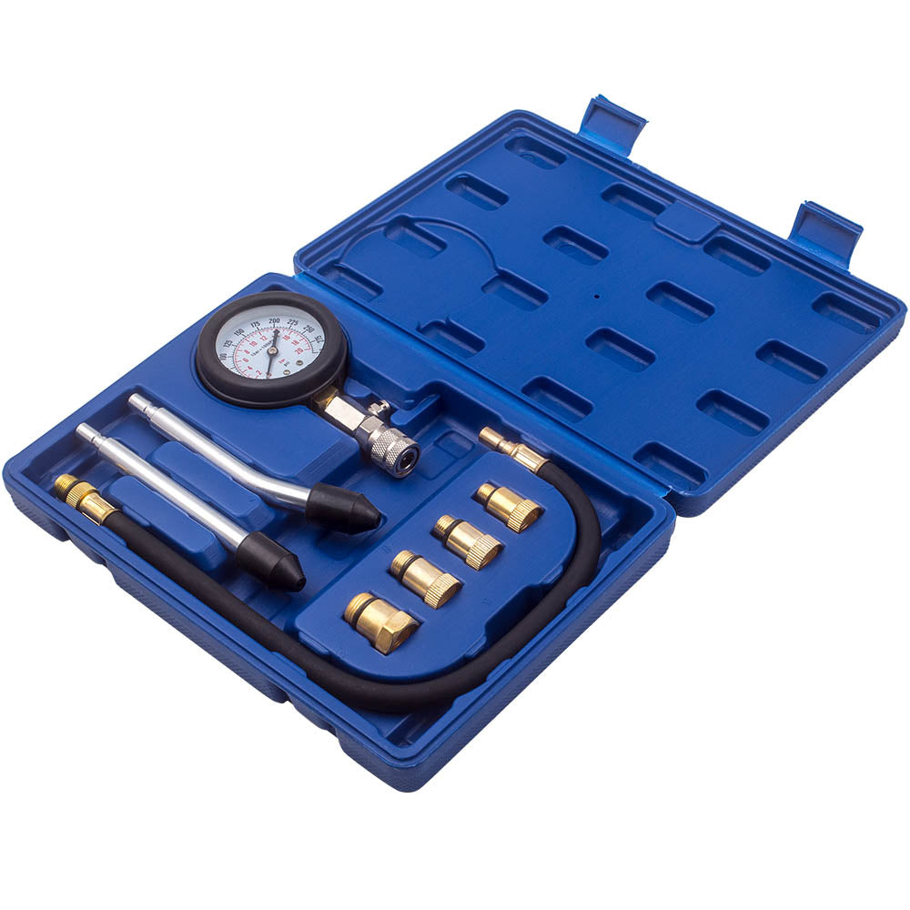 voor Motorbikes Cars Petrol Engine Cylinder Compression Test Gauge Detector Kit