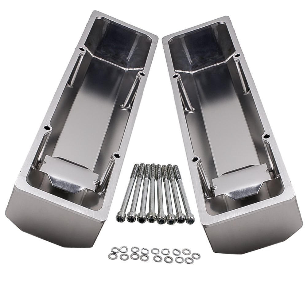 voor Small Block geschikt voor Chevy-SATIN Fabricated Aluminum Valve Covers 58-86 SBC 283 302