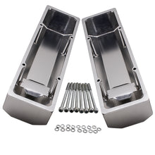 Laad de afbeelding in de galerijviewer, voor Small Block geschikt voor Chevy-SATIN Fabricated Aluminum Valve Covers 58-86 SBC 283 302