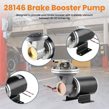 Laad de afbeelding in de galerijviewer, Electric Vacuum Pump Kit Mounting Hardware for Brake Booster 12 Volt 18 to 22
