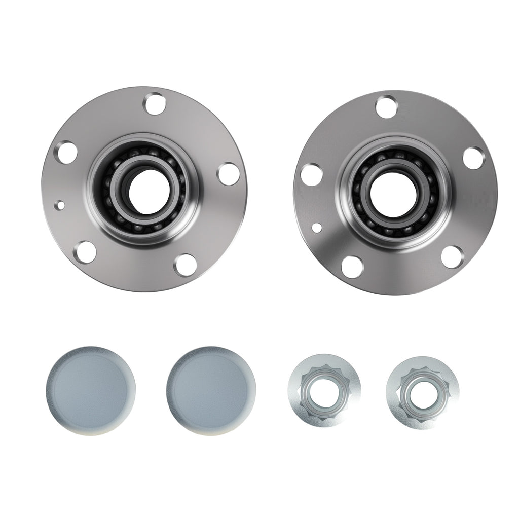 2X Achter WHEEL BEARING HUB geschikt voor AUDI SEAT CORDOBA IBIZA geschikt voor VW FOX POLO 6R geschikt voor SKODA FABIA