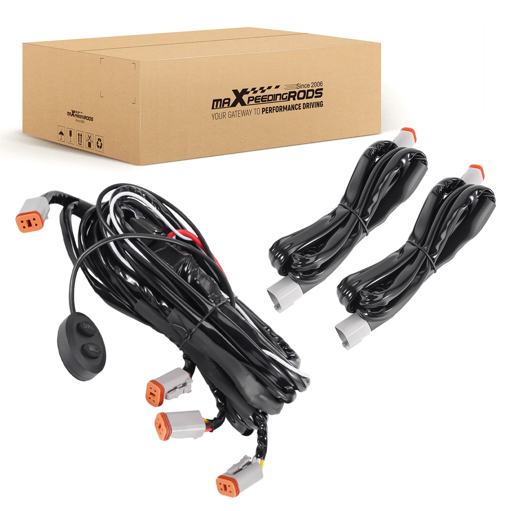 Wiring Harness Switch Kit voor maXpeedingrods LED Lights 12-24V 40A 6-Way DT Plug