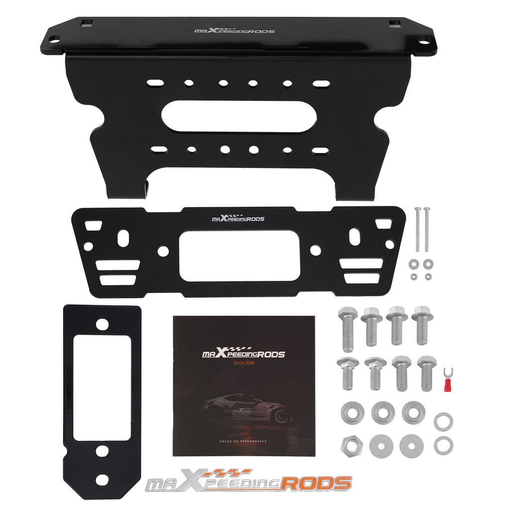 Black Winch Mounting Plate geschikt voor Polaris Ranger Diesel 1000 Crew 2015-2018