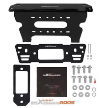 Laad de afbeelding in de galerijviewer, Black Winch Mounting Plate geschikt voor Polaris Ranger Diesel 1000 Crew 2015-2018