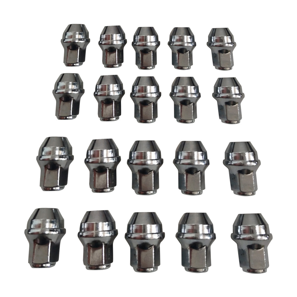 20 x alloy wheel nuts 21mm Hex M14 x 1.5 taper geschikt voor Ford Transit Custom Van