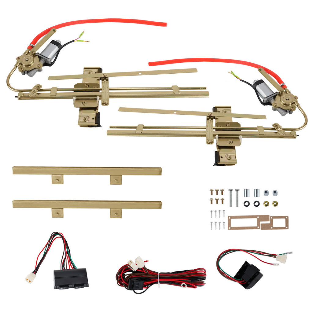 Universal 2-Porte for Verre Plat Electric Power Window Kit Street Rod 103R +103L