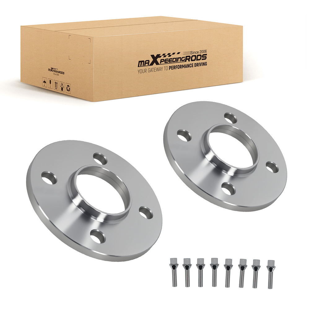 2 Entretoises 10mm compatible for Peugeot 4x108 M12x1.25x42mm CB 65.1 Aluminium 6061-T6