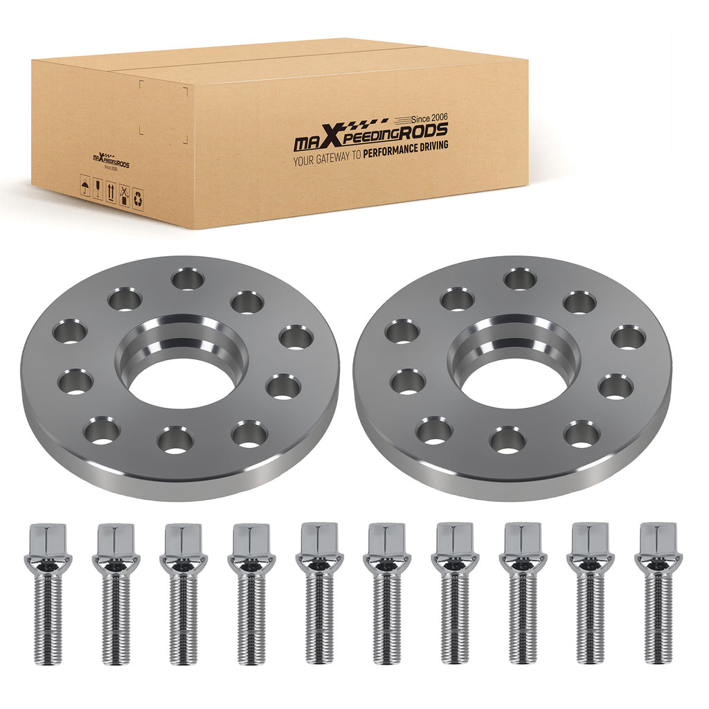 15mm 2 Espaciadores Rueda compatible for Audi A3 A4 A6 A8 5x112 5x100 Aluminio 6061-T6