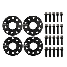 Laad de afbeelding in de galerijviewer, 15/20mm Alloy Wheel Spacers geschikt voor Audi A1 A2 A3 TT 5x100/112 Black 57.1mm M14x1.5