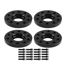 Laad de afbeelding in de galerijviewer, 10/12mm Black Wheel Spacers geschikt voor BMW 1 Series F40 2019-24 5x112 Hub Centric