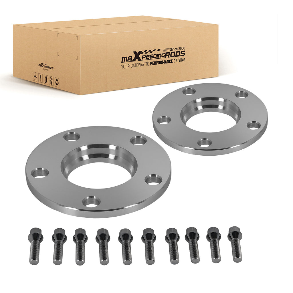 2pcs Élargisseurs 10mm compatible for BMW 1er F20/3er F30 5x120 M14x1.25 Aluminium