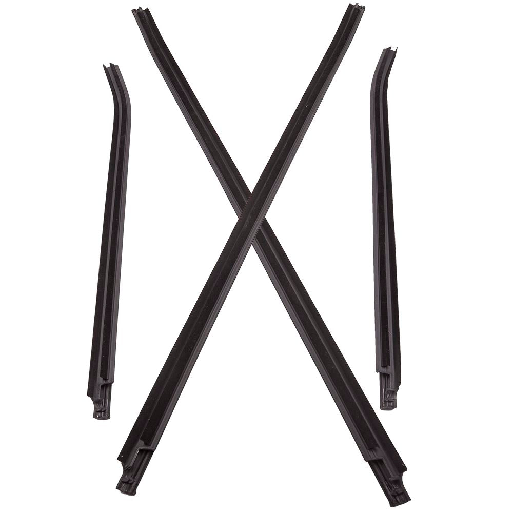 4 Window Glass Seals Outer Door Weather Strip geschikt voor Toyota HILUX Double Cab 05-15