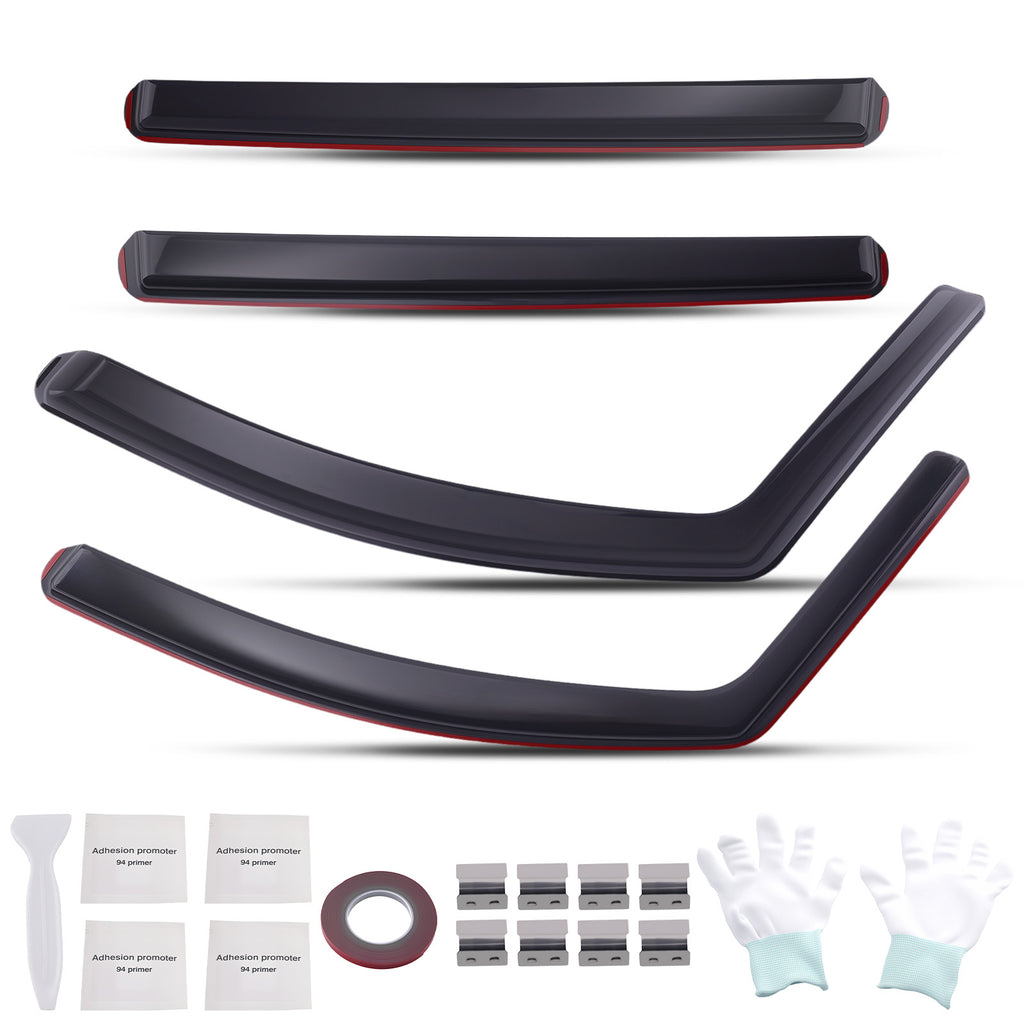 4Pcs Acrylic Wind Deflectors geschikt voor Peugeot 2008 MK1 5-Door 2012-2019 Guards