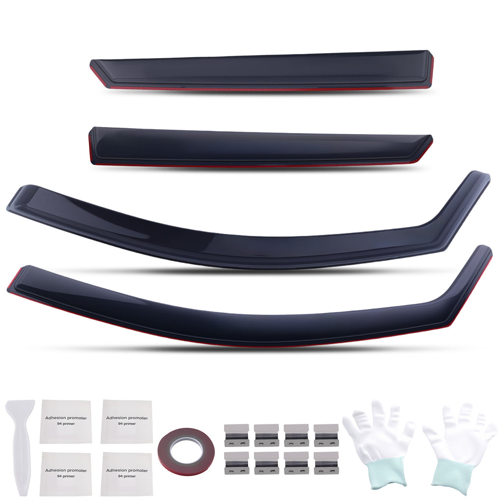4PC Acrylic Rain Guards geschikt voor Peugeot 3008 MK2 5-Door 2017-2023 Wind Set