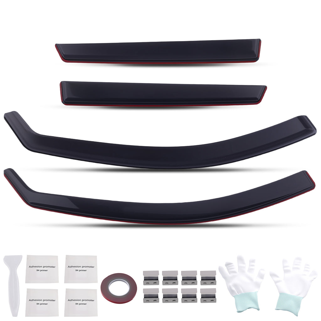 4Pcs Acrylic Wind Deflector geschikt voor Audi A3/S3 5-Door 2004-2012 Window Guard Set