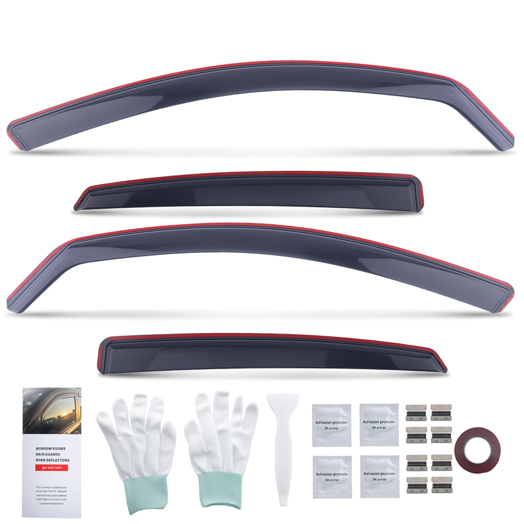 4Pcs Wind Deflectors geschikt voor Audi A6 C7 5-Door 2011-18 Window Rain Visors Hatchback