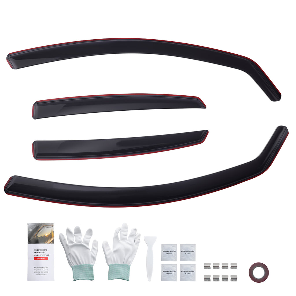 4pcs Window Deflectors geschikt voor Audi A6 C7 Saloon 2011-2018 Acrylic Rain Guards