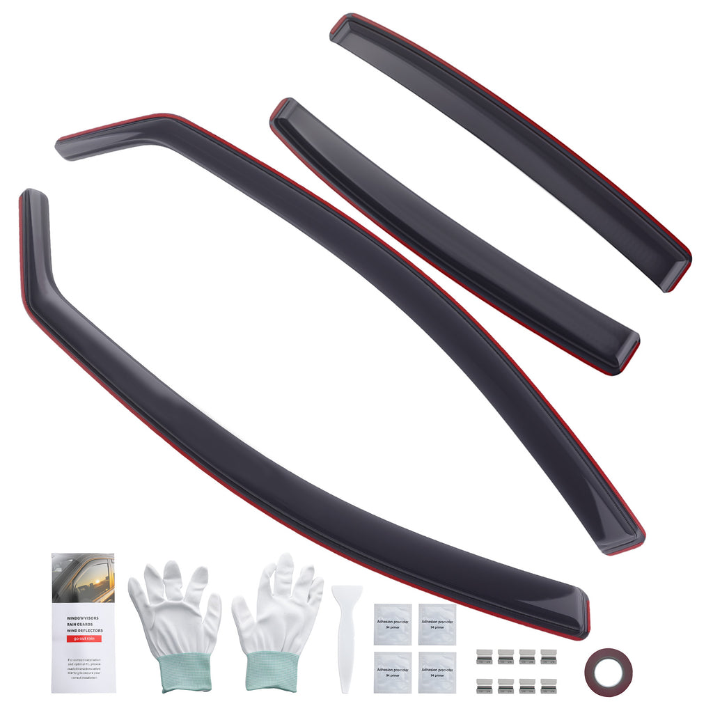 4pc Acrylic Rain Guards geschikt voor Mercedes A Class W176 5 Door 2012-2018 Smoke