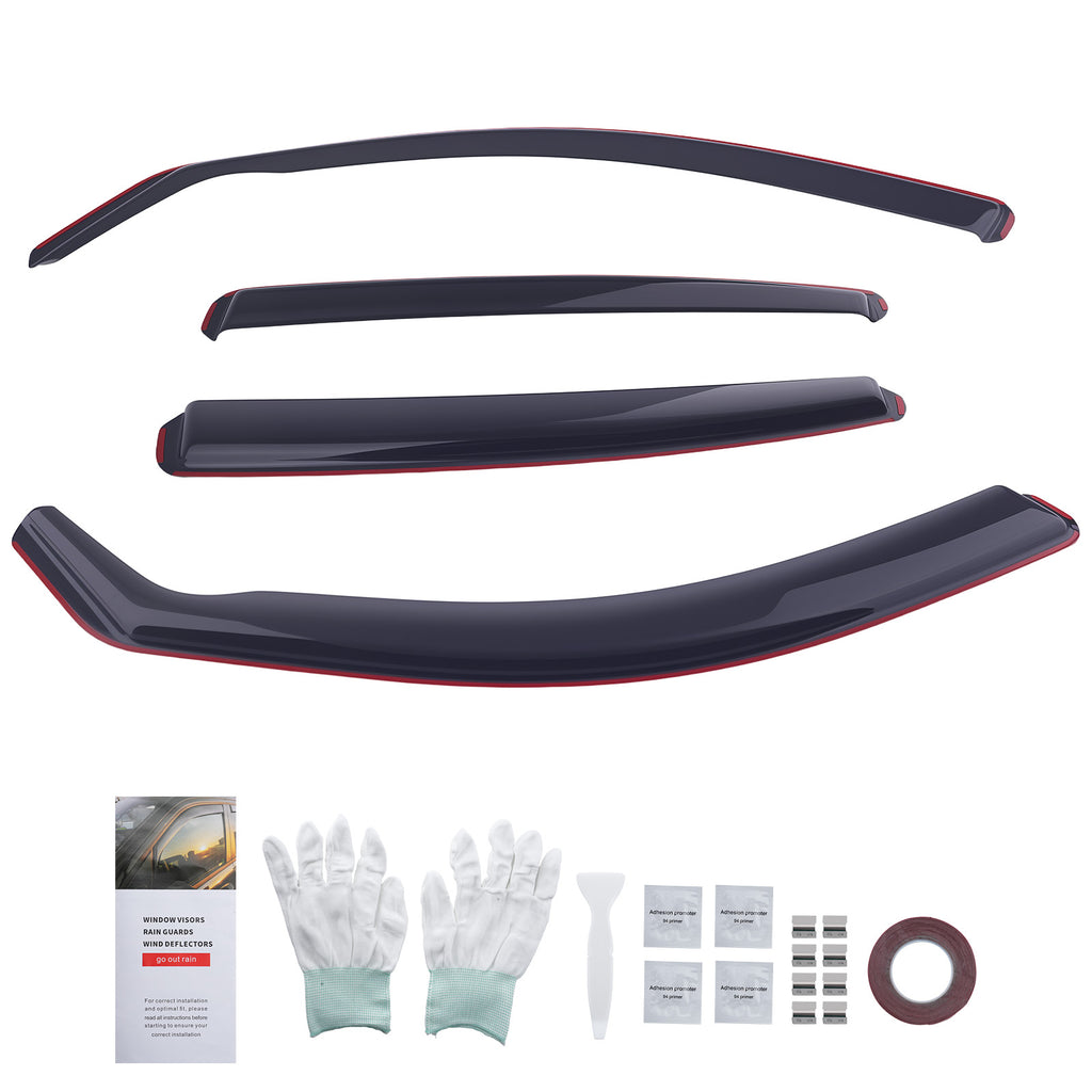 Wind Deflectors 4pc Tinted geschikt voor BMW 3 Series F30 2012-2018 4 Door Saloon