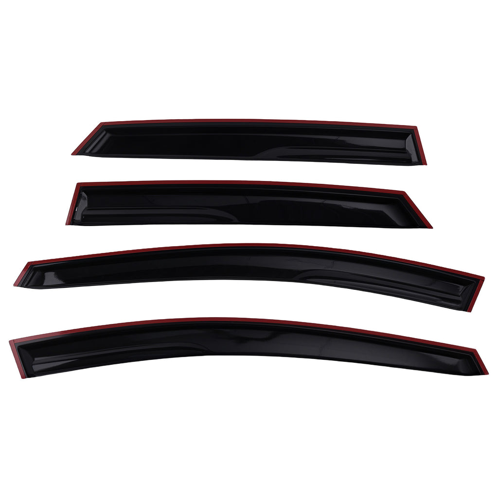 4pc Window Wind Deflectors Side Shields geschikt voor Kia Ceed MK2 2012-2018 Black Tinted