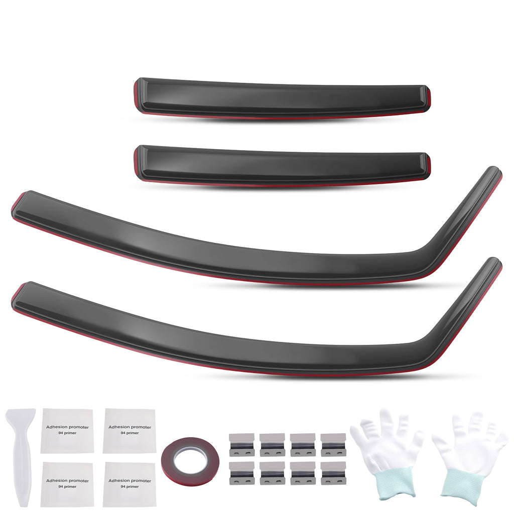 4pc Wind Deflectors Set geschikt voor Vauxhall Corsa D E 5-Door 2006-2019 In-Channel