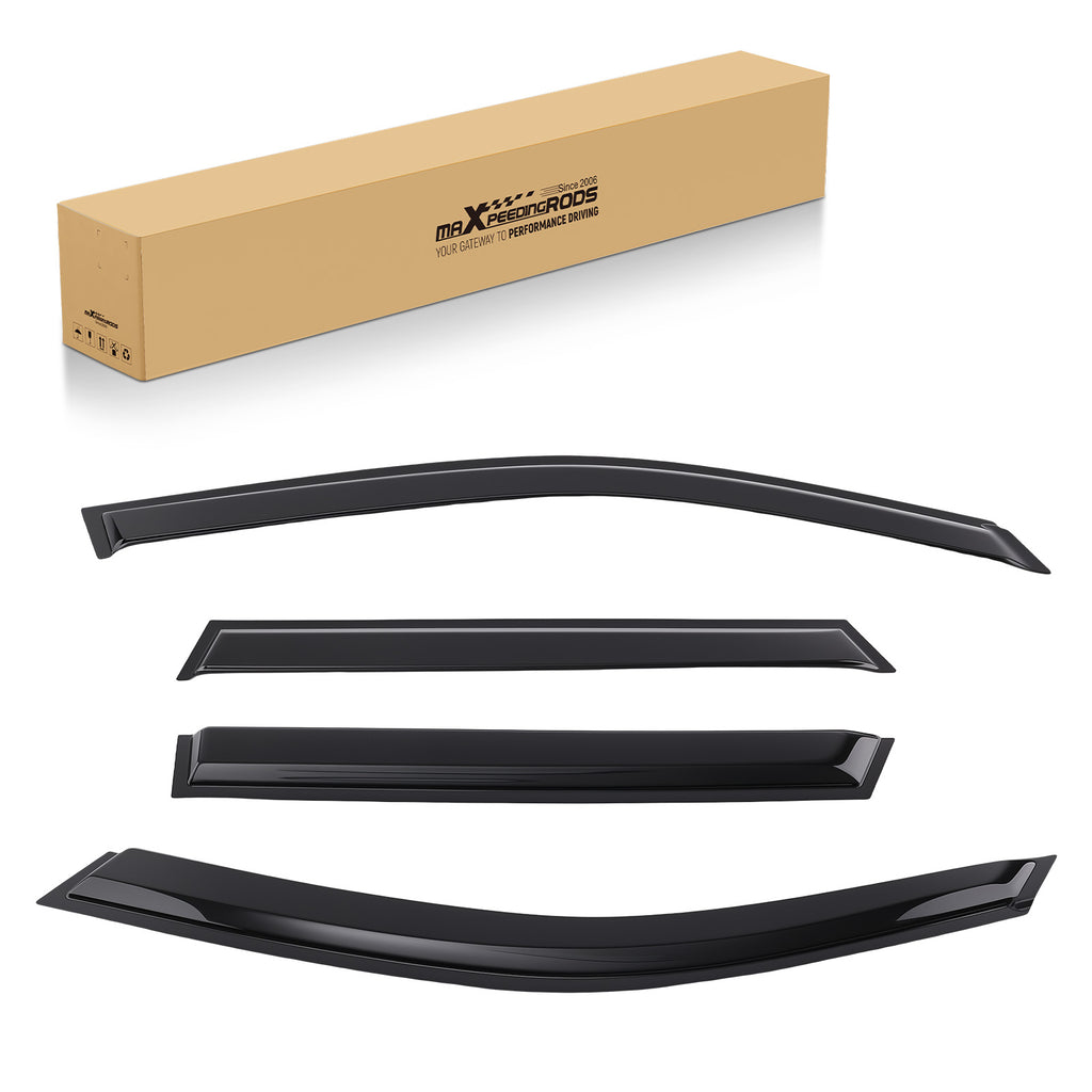 Black Window Rain Guards geschikt voor BMW X1 E84 2009-2015 Wind Deflectors 4PcsVisors