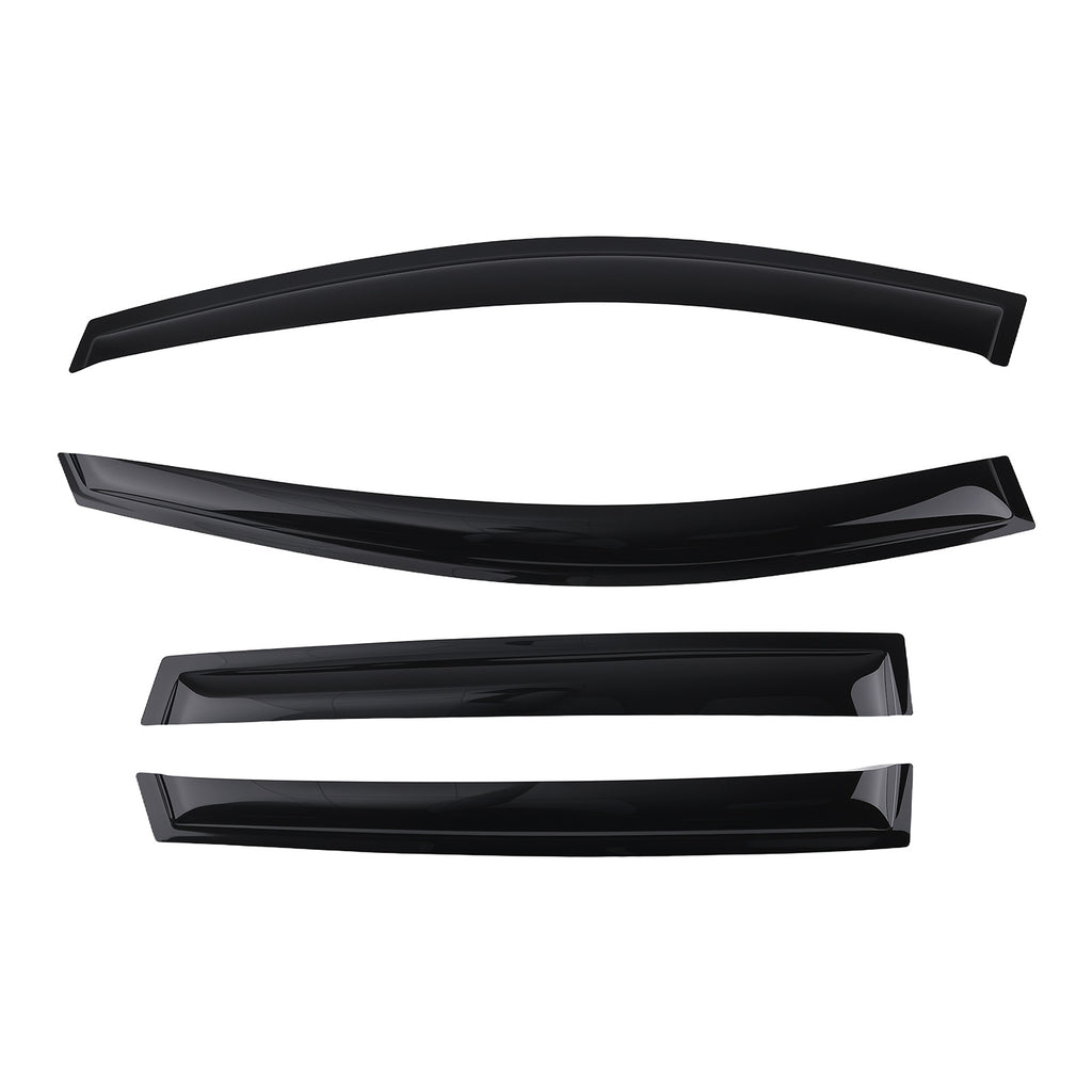 Acrylic Door Wind Guards geschikt voor Ford Kuga 2012-2019 Outside Mount Black 4pc Set