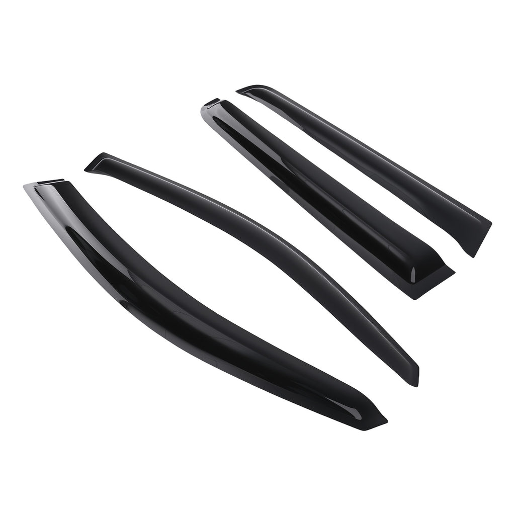 Door Rain Shields geschikt voor Mitsubishi Outlander 2012-2020 Outside Mount Black 4PC Set